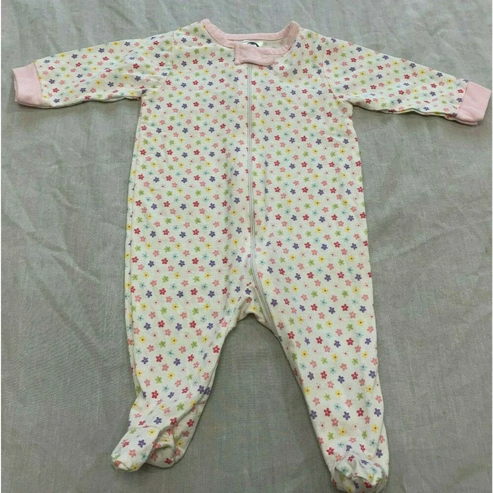 GERBER GIRLS COTTON ONE PIECE ROMPER OUTFIT SIZE 0-3 MONTHS